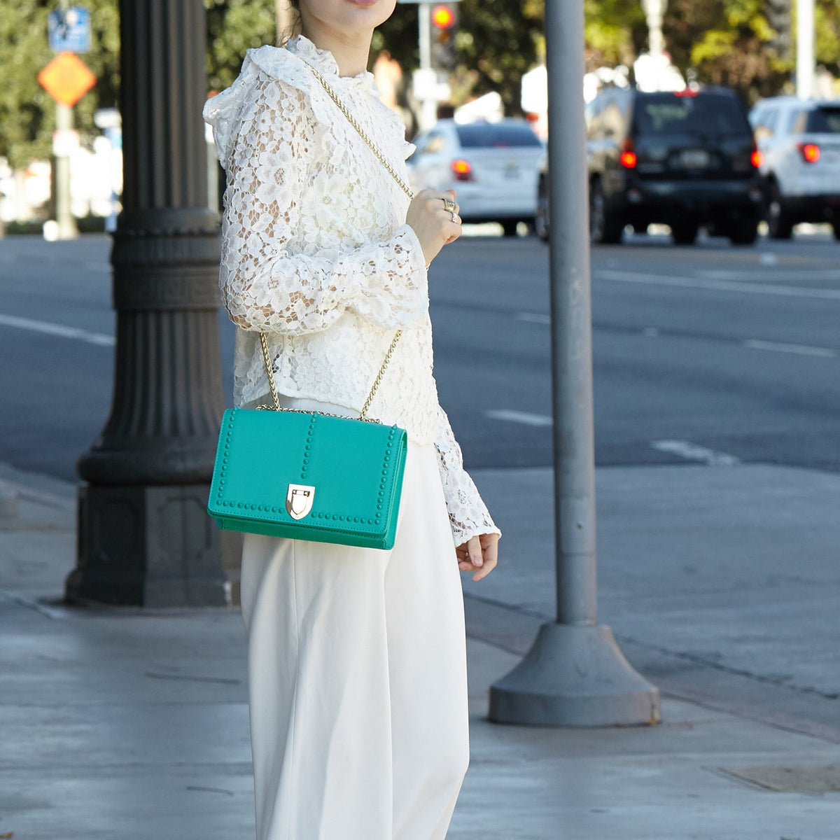 SUSU Josie Arcadia Green Leather Bag